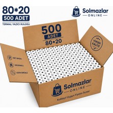 500 Adet 80X20 Termal Kağıt Rulosu Pos Yazarkasa Fiş Rulosu Solmazlar Online