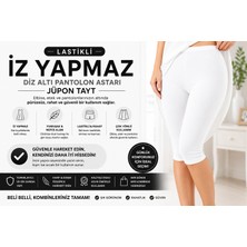 MÇ İç Giyim Dikişsiz Iz Yapmaz Diz Altı Pantolon Astarı - Lastikli Rahat Jüpon Tayt