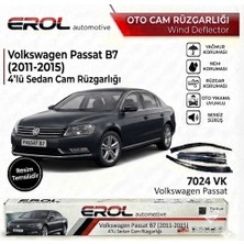 Erol Otomotiv Wolksvagen Passat B7 2011-2015 4 Kapı Sedan Uyumlu 4'lü Mugen Cam Rüzgarlığı Takımı