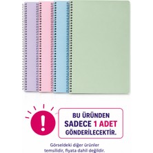 Elma Pastel 13 x 21 cm Çizgili Spiralli Defter 100 Yaprak (1 Adet)