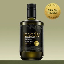 Kozoliv 2025-26 Yeni Sezon Erken Hasat Soğuk Sıkım Zeytinyağı 500 ML Cam Şişe