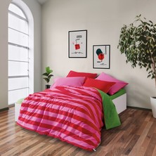 Cozy Home Popping Colors Çift Kişilik Lastikli Çarşaflı Nevresim Takımı Cherie Yeşil 180X200