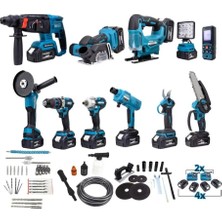 Dawreek 11'li Set Darbeli Akülü Vidalama 350 nm Tork ve 4 Akü ile Ergonomik Taşıma Çantası