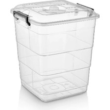 Loremp Plastik Tetris Kare Saklama Kabı-4 (20LT) - BR1152 04 Beyaz 1