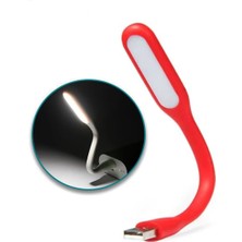 Derwell USB LED Lamba Katlanabilir Pc Laptop Klavye Aydınlatma Esnek Bükülebilir Powerbank/bilgisayar/laptop Gibi USB Bağlantısı Olan Cihazlarda Kullanabilirsiniz Kırmızı