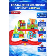 Ases Store 240 Parça Arabalı Kristal Şehir Blokları Okul Öncesi Eğitici Puzzle Dikkat Geliştirici Bloklar