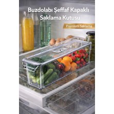 Loremp Buzdolabı Şeffaf Kapaklı Saklama Kutusu | Kapaklı Organizer | Sebze Meyve Düzenleyici
