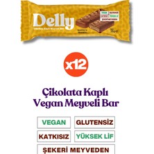 Delly Çikolata Kaplı Bademli & Ananaslı Meyveli Bar 35G x 12ADET