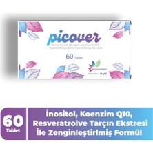 Pharmaleaf Picover 60 Tablet – Pcos Desteği Için Inositol, Koenzim Q10, Resveratrol ve D Vitamini Takviyesi