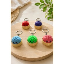 Lina Hobby 3D Baskı Clicker Çin Mantısı Anahtarlık (2 Adet) | Kawaii Dumpling Fidget Anahtarlık | Anti Stres Sü