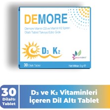 Demore 30 Dilaltı Tablet – Vitamin D3 ve K2 Içeren Takviye Edici Gıda