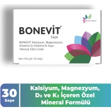 Bonevit 30 Saşe – Kalsiyum Sitrat, Magnezyum Sitrat, Vitamin D3 ve K2 Içeren Kemik Desteği