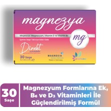 Magnezya 30 Saşe – Magnezyum Bisglisinat, Sitrat, Malat, Vitamin D3, B6 (P5P) ve Selenyum Takviyesi