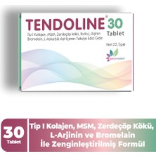Tendoline 30 Tablet – Tip 1 Kollajen, Msm, L-Arjinin ve Curcumin Içeren Tendon ve Bağ Doku Takviyesi