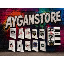 Aygan Store 10 Çift Yeni Sezon Şekil Beyaz Kolej Spor Tenis Çoraplar 10 Adet