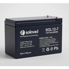 Solinved 12V 7AH Ups ve Alarm Aküsü (2024 Tarihli)
