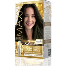 Maxx Deluxe Gold Beauty Set Saç Boyası 6.1 Küllü Koyu Kumral