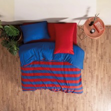 Cozy Home Popping Colors Çift Kişilik Lastikli Çarşaflı Nevresim Takımı Blaze Kırmızı