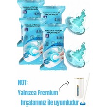 Mr. Güzellik 32 Adet (4 Paket) (Okyanus) Premium Deterjanlı Tek Kullanımlık Tuvalet Temizleme Süngeri | Duvara Mo