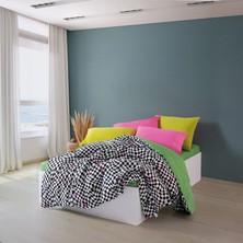 Cozy Home Popping Colors Çift Kişilik Lastikli Çarşaflı Nevresim Takımı Dazzle Yeşil