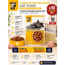 Miss Kis Premium Pouch Tavuklu Yetişkin Kedi Konservesi Seti 10x100 gr