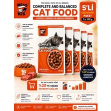 Miss Kis Premium Pouch Kuzu Etli Yetişkin Kedi Konservesi Seti 5x100 gr