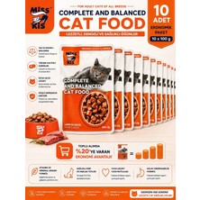 Miss Kis Premium Pouch Kuzu Etli Yetişkin Kedi Konservesi Seti 10x100 gr