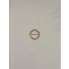Metais Aksesuar 2cm Taşlı Gold Kemer Toka