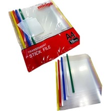 Midgo Sıkıştırmalı Dosya A4 Şeffaf 10'lu MR-215