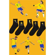 Rabona Fashion Brezilya Efsaneleri 5'li Taraftar Çorabı