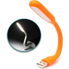 Derwell USB LED Lamba Katlanabilir Pc Laptop Klavye Aydınlatma Esnek Bükülebilir Powerbank/bilgisayar/laptop Gibi USB Bağlantısı Olan Cihazlarda Kullanabilirsiniz Turuncu