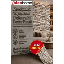 Bien Duvar Kağıtları 4 Adet, 70X77 cm Açık Kahve 0,54M² 3D Kendinden Yapışkanlı Tuğla Duvar Kağıdı Kaplama Panel Köpük Antik Köpük Duvar PANELI-FC26