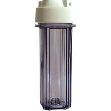 Watermanya 10'' Su Arıtma Cihazı Housing Filtre Kabı - Çift Conta (Açık Kasa Uyumludur) - Şeffaf