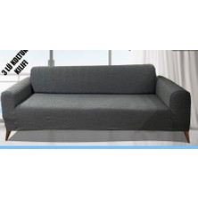 Mandaş Bohem Streç  Maxi Çekyat Örtüsü Geniş Kullanım Alanlı  K Gri  3+3