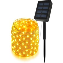 BENCEAL 100 Ledli Solar Güneş Enerjili Su Geçirmez LED Aydınlatma 8 Modlu Peri Tel LED Işık Zinciri (10 Metre)