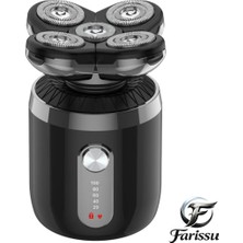 farissu RQ8860 Erkek Bakım ve Tıraş Seti – 5 Bıçaklı Şarj Edilebilir Kel Kafa ve Yüz Tıraş Makinesi