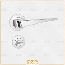 Çelebi Kapıkolları Meyra Kol Yuvarlak Rozetli Nikel Wc