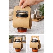 Tekli Karton Bardak Taşıyıcı – 100 Adet Paket (Sıcak & Soğuk Içecekler Için)