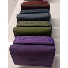 Ases Store Kadın Kırınkıl Kumaş Çıtçıtlı ve Fermuarlı Şık Cüzdan Kartlık Aksesuar