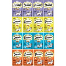 Dreamies Peynirli-Somonlu-Ördek Etli-Tavuk Etli Kedi Ödülü 60 gr * 16 Adet