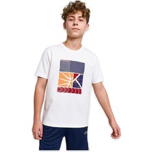 Lescon 26B-3053 Kısa Kol T Beyaz Erkek Çocuk T-Shirt