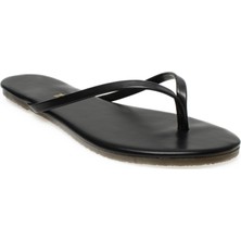 Tkees TK-2011 Klasik Parmak Arası Siyah Kadın Terlik