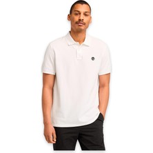 Timberland TB0A6VDP Millers River Pique Sleeve Polo Beyaz Erkek T-Shirt