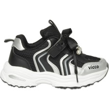 Vicco 346.P26Y.124 Minni Patik Günlük Siyah-Beyaz Kız Çocuk Spor Ayakkabı