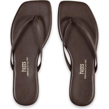 Tkees TK-1014Z Parmak Arası Kare Burun Kamuflaj Kadın Terlik