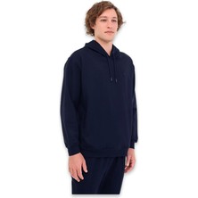 Lumberjack SN73 1011766330 Basic Hoodie Sweat Lacivert Erkek Sweatshirt