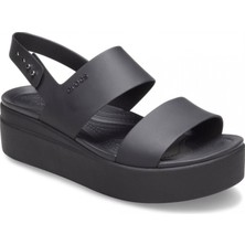 Crocs 206453 Crocs Brooklyn Low Wedge W Siyah Kadın Sandalet
