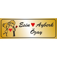 Outdoor One Metal Kapı İsimliği Gold 0003