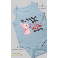 Morivo Kids Kızdırmayın Beni Dayımı Ararım Sıfır Kollu Bebek Zıbını %100 Pamuk