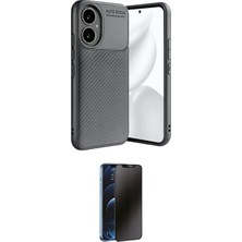 Marsilyan™- Honor 400 Kılıf Eksen Form Prime - Siyah 3D Antistatik Hayalet Cam Ekran Koruyucu